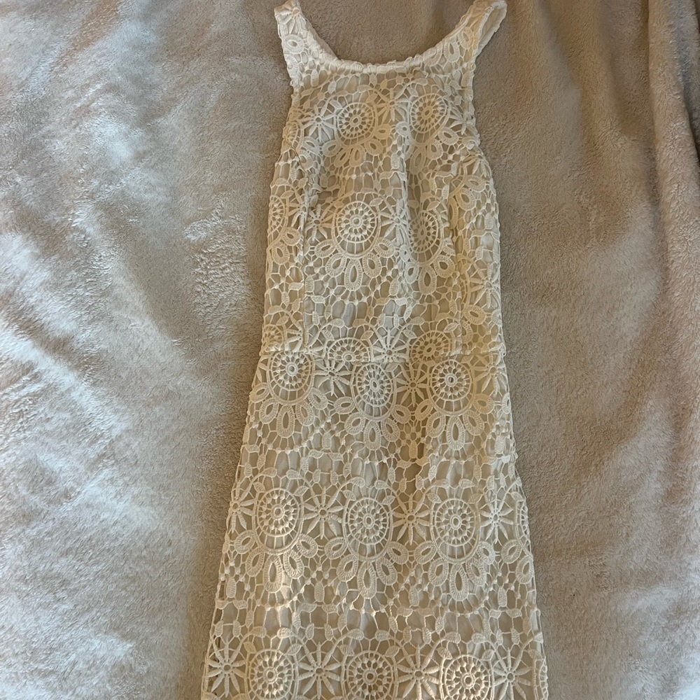 Hollister white lace dress
